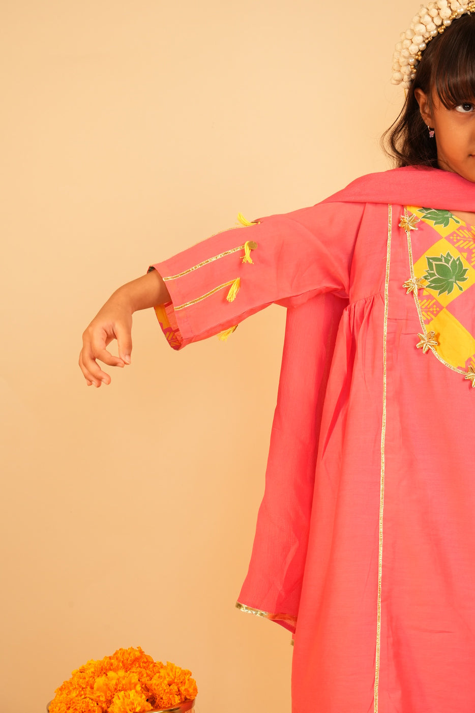 Gulabi Chandini – Kamal (Girls Kurta Pants Dupatta Set)