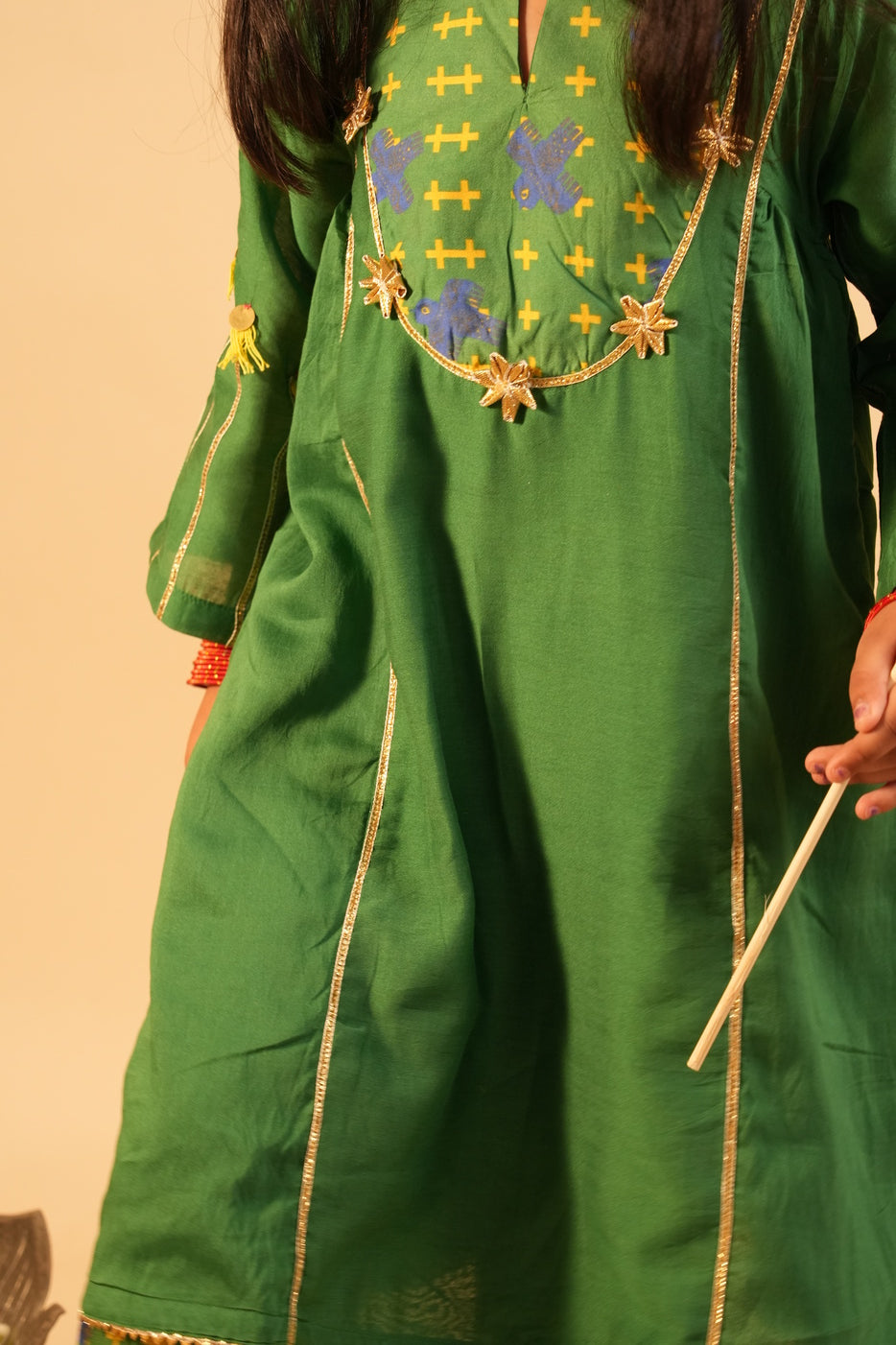 Hari Chandini – Neela Parinda (Girls Kurta Pants Dupatta Set)