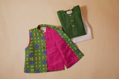Neela Parinda Bandi & Kurta Set (Boys Bandi Set)
