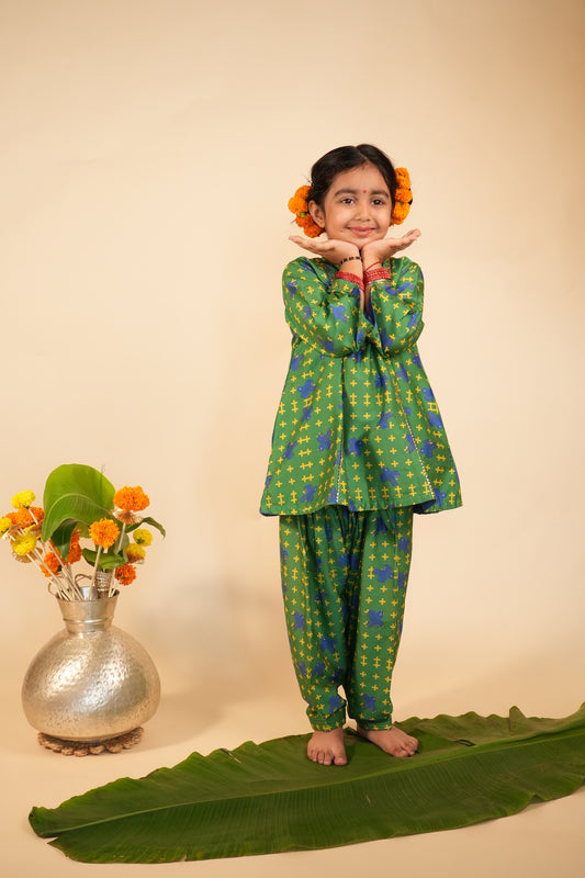 Vaidehi – Neela Parinda (Girls Kurta Salwar Set)