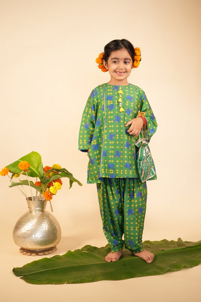 Vaidehi – Neela Parinda (Girls Kurta Salwar Set)