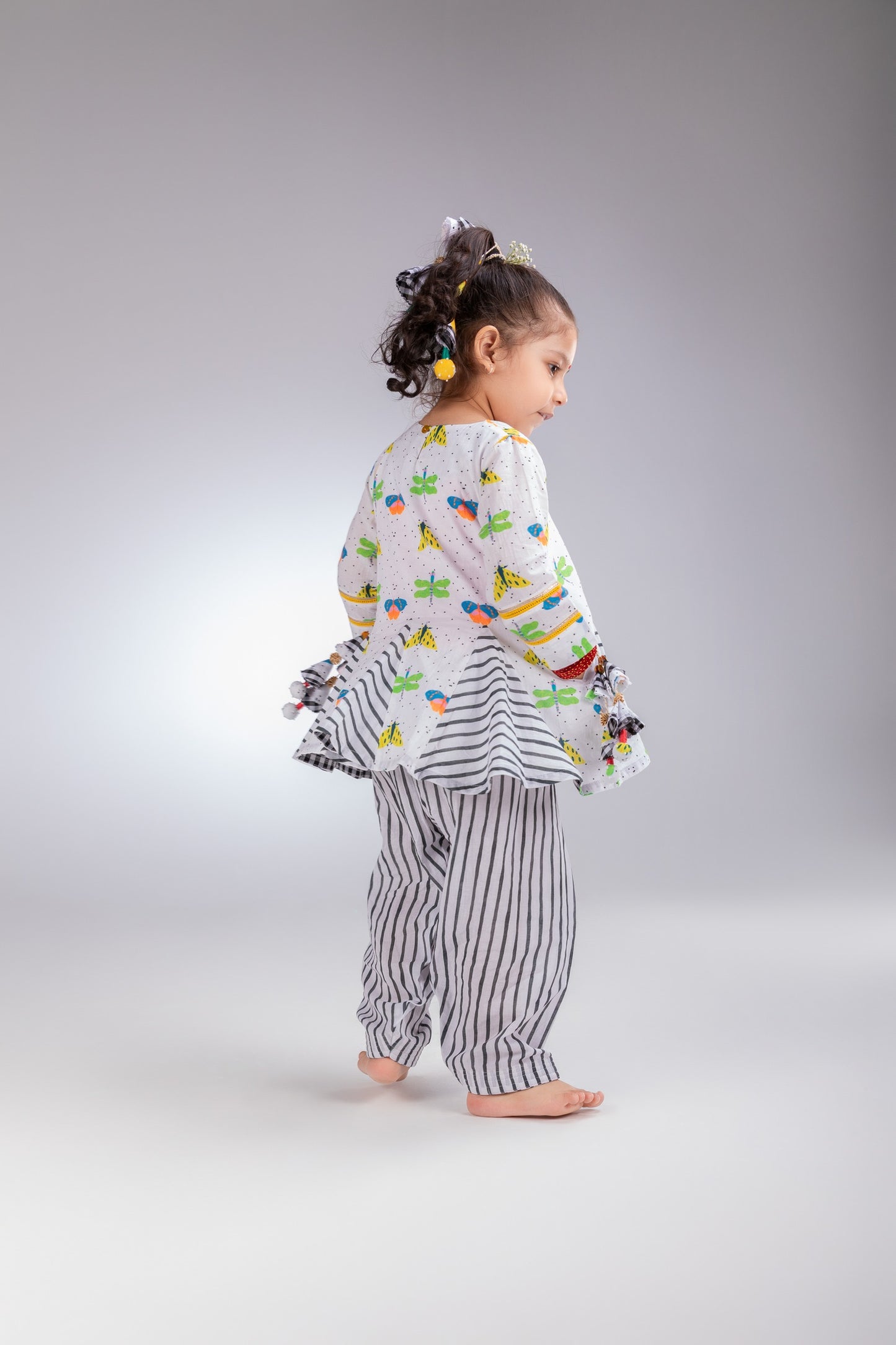 The Bugs & Flies Girls Cotton Kurta & Salwar Set
