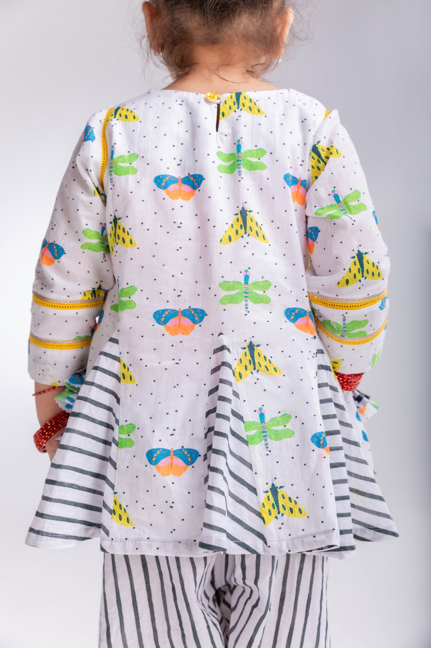 The Bugs & Flies Girls Cotton Kurta & Salwar Set