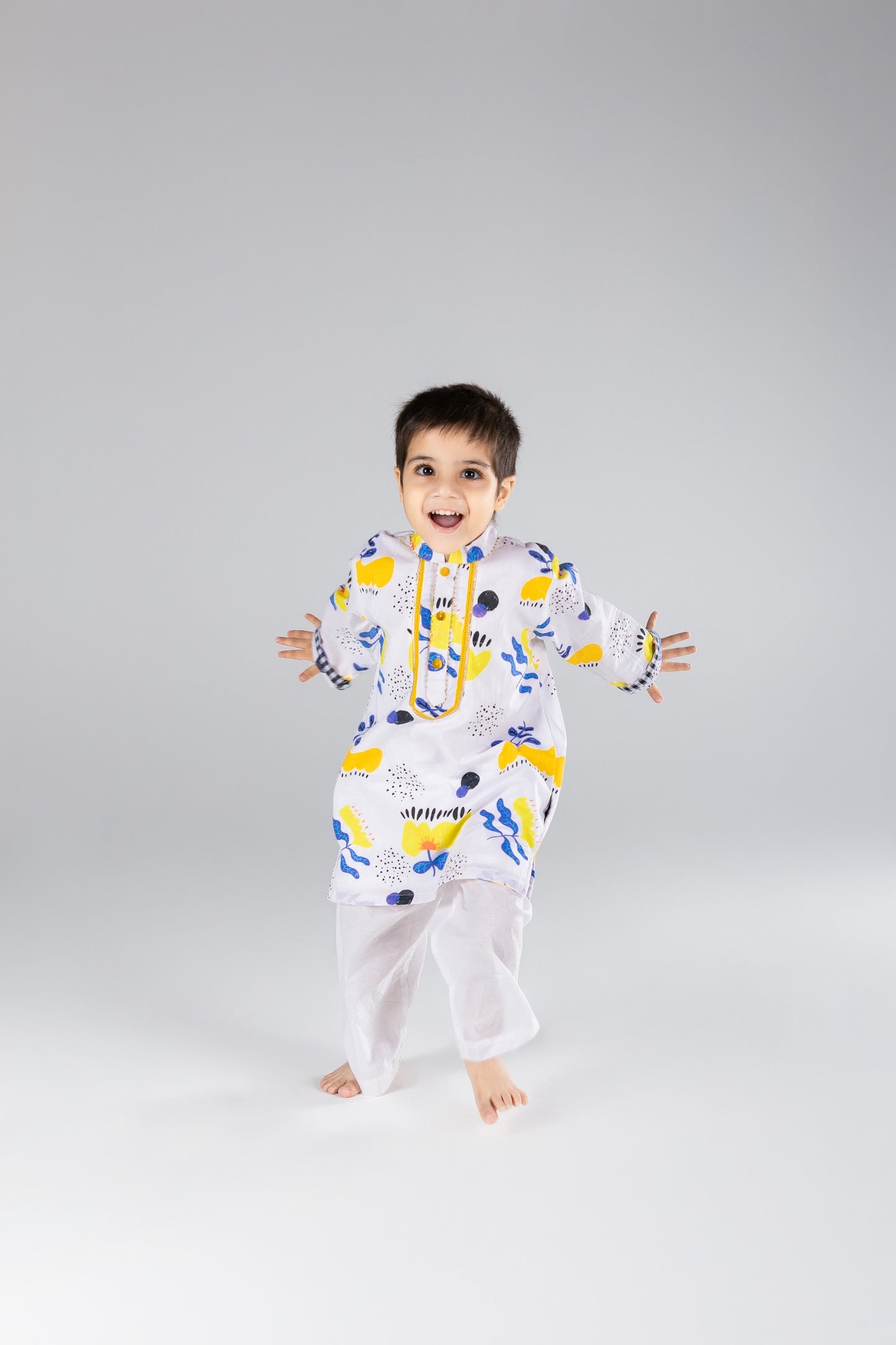 The Doodle Garden Boys Cotton Kurta Set