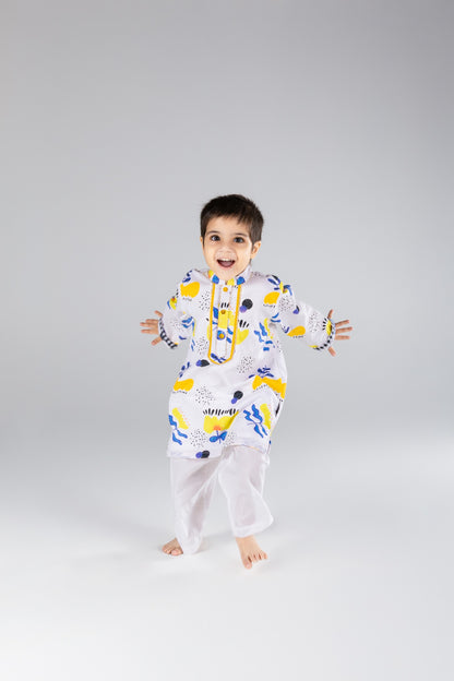 The Doodle Garden Boys Cotton Kurta Set