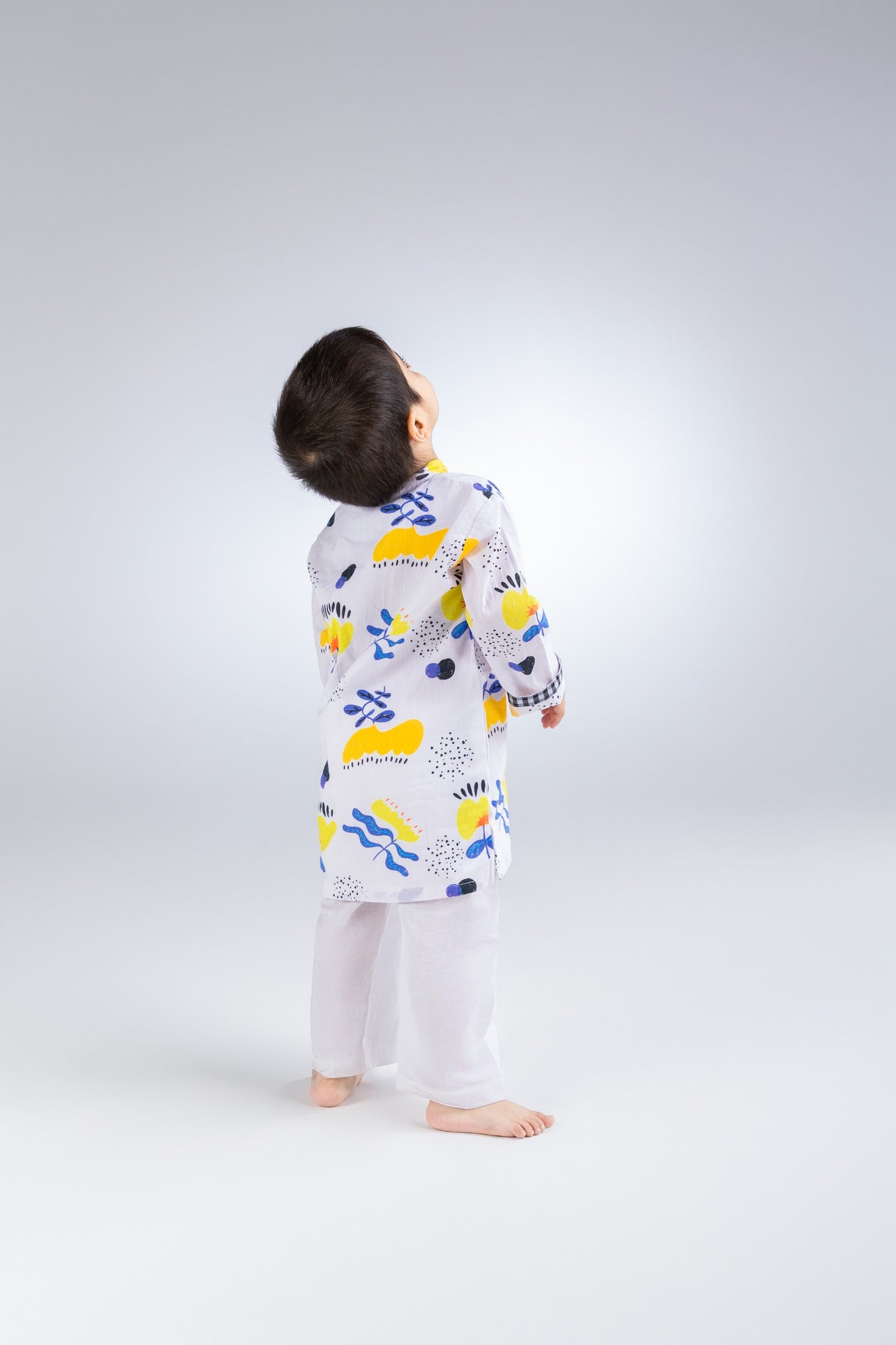 The Doodle Garden Boys Cotton Kurta Set