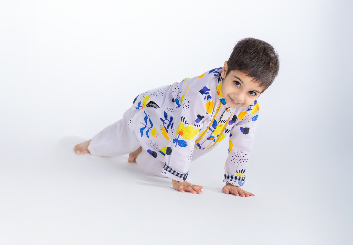 The Doodle Garden Boys Cotton Kurta Set