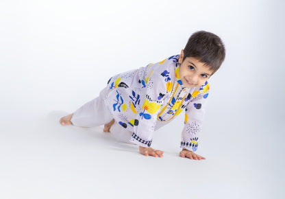The Doodle Garden Boys Cotton Kurta Set