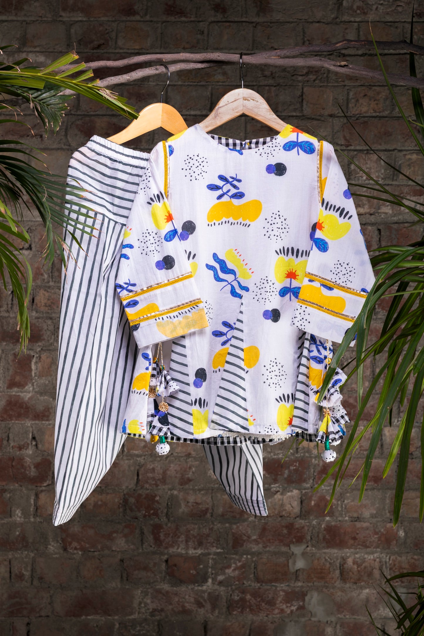 The Doodle Garden Girls Cotton Kurta & Salwar Set