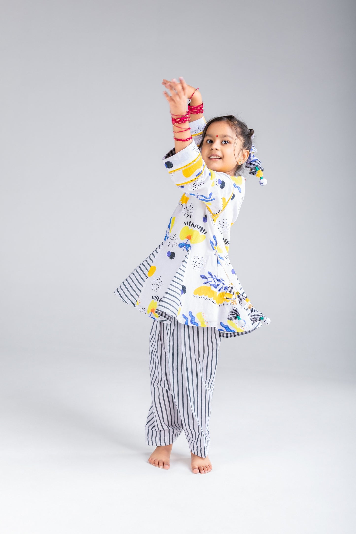 The Doodle Garden Girls Cotton Kurta & Salwar Set