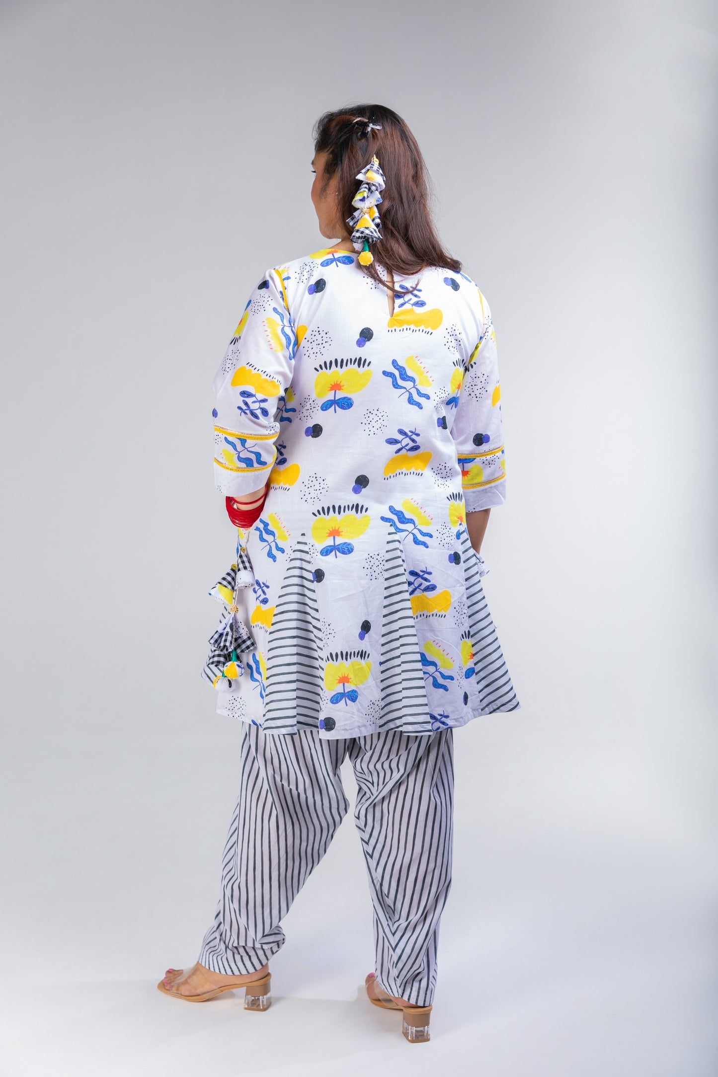 The Doodle Garden Cotton Kurta & & Salwar Set