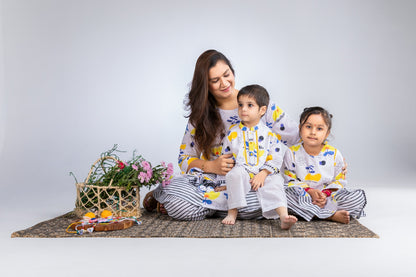 The Doodle Garden Cotton Kurta & & Salwar Set
