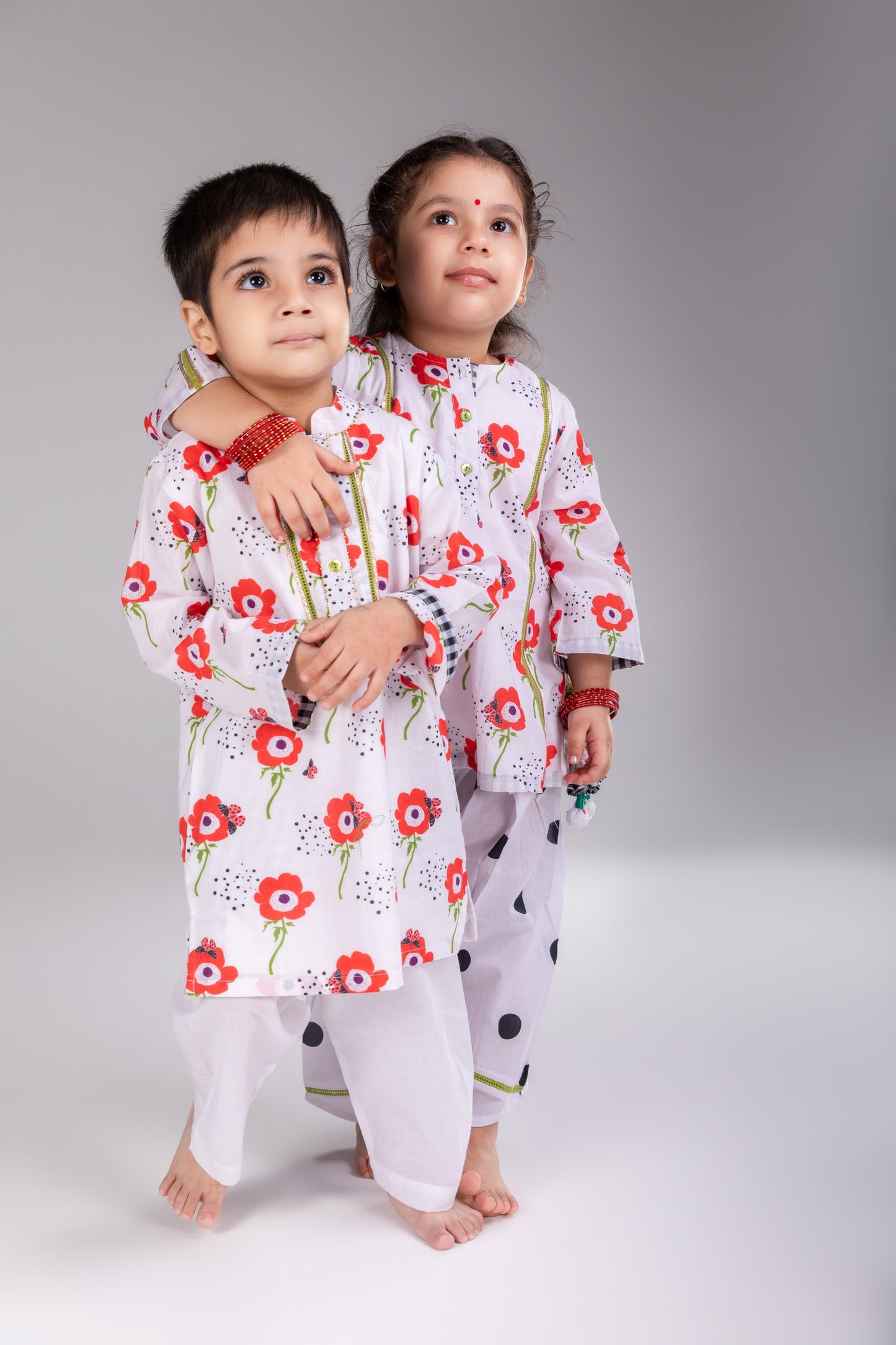 The Red Anemone Boys Cotton Kurta Set