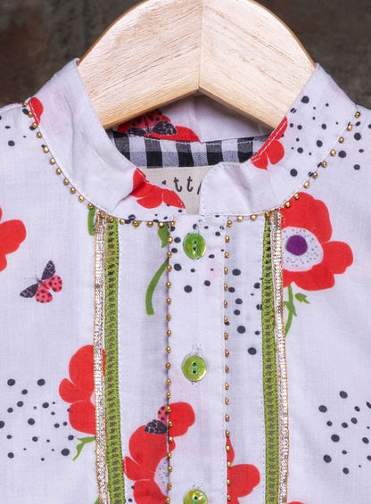 The Red Anemone Boys Cotton Kurta Set